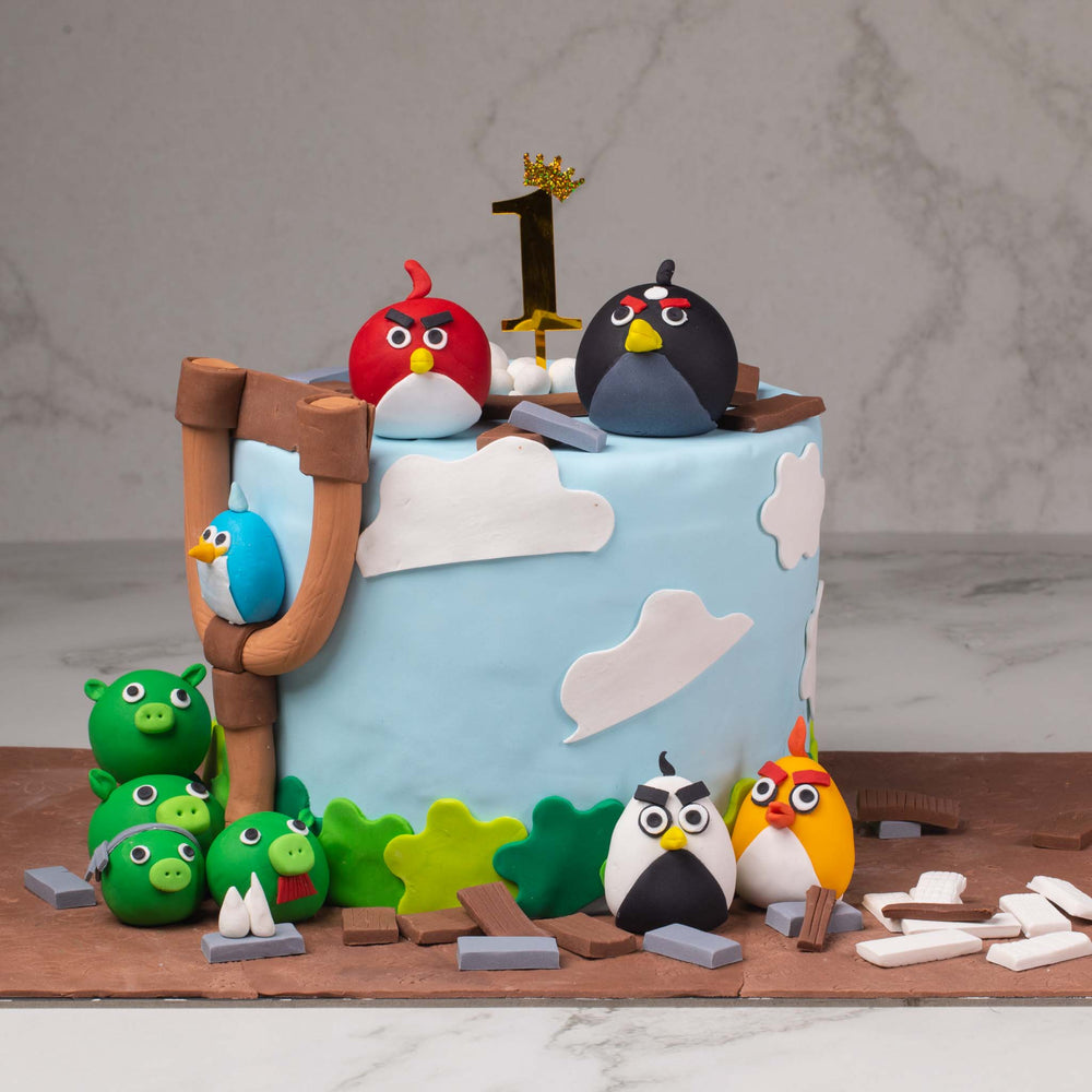 Angry Birds Fondant Cake (Delivery in 48 Hours Available)