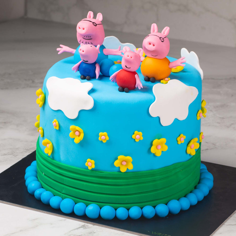 Peppa Pig Kids Fondant Cake (Delivery in 48 Hours Available)