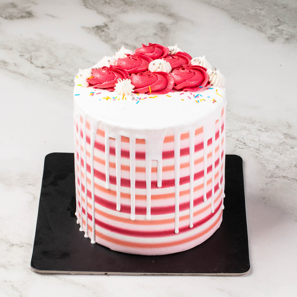 Swiss Strawberry Tower Cake (Next Day Delivery)