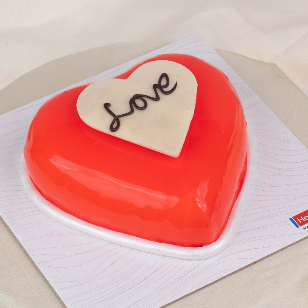 Premium Strawberry Heart Cake