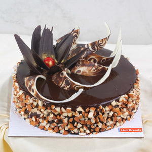 Chocolate Almond & Salted Caramel Cake (Eggless) - Cremeux Goa