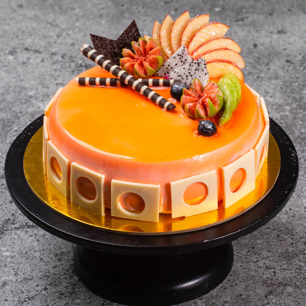 Orange Cake with Fresh Fruits