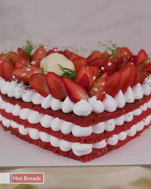 
                  
                    Load and play video in Gallery viewer, Red Velvet &amp;amp; Strawberry Love Cake (Express Delivery in 8 Hours)
                  
                