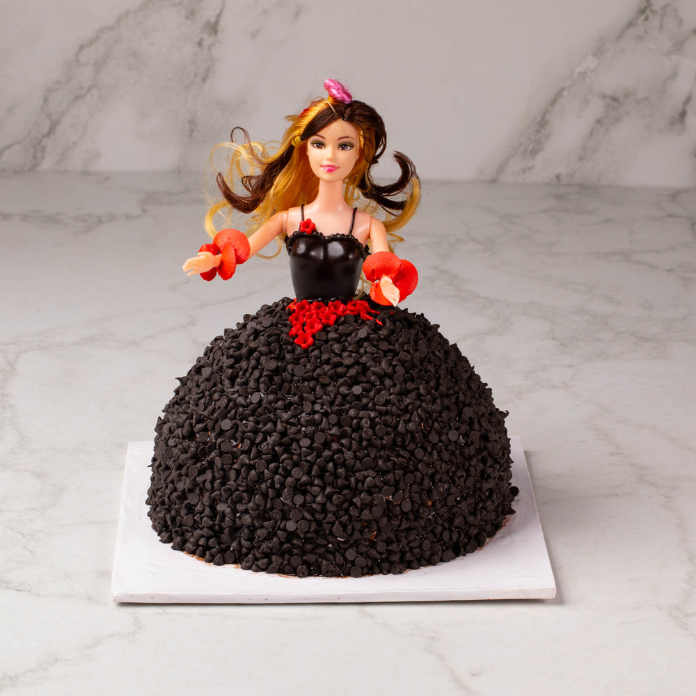 Chocolate Barbie Doll Cake / Princess Cake (Next Day Delivery Available)