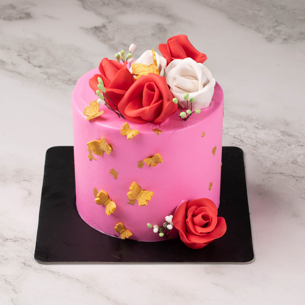 
                  
                    Load image into Gallery viewer, Pink Floral Cake
                  
                