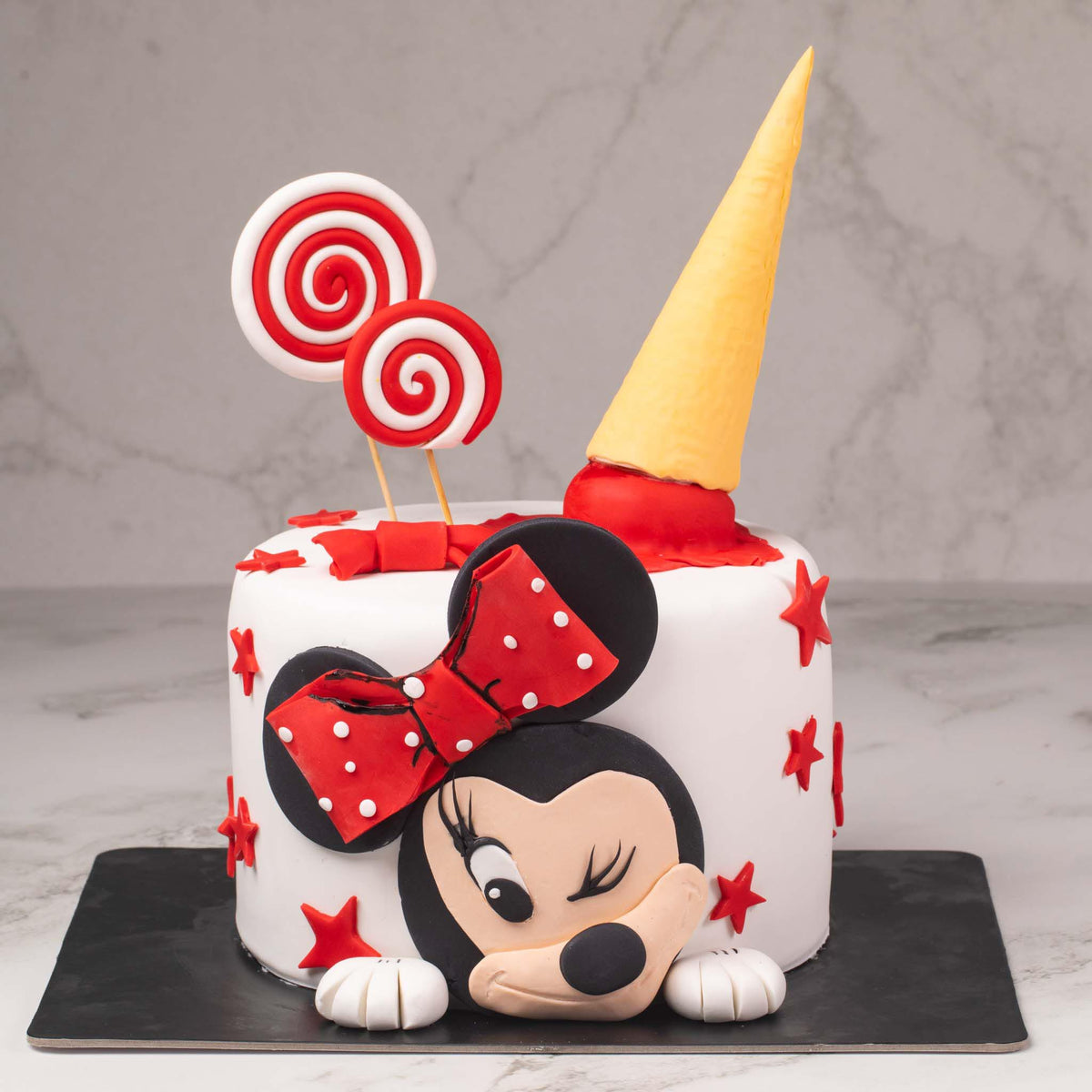 Minnie Mouse Fondant Cake (Delivery in 48 Hours Available) Hot Breads