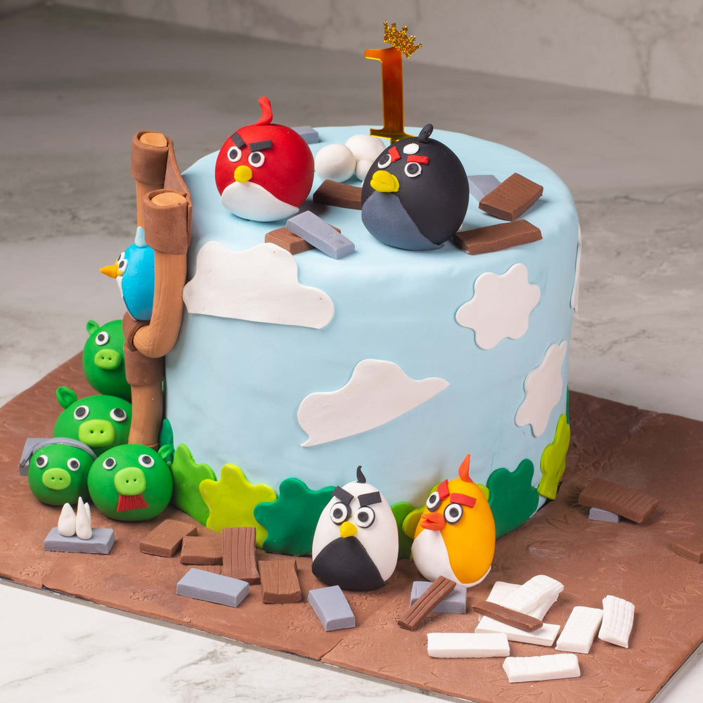 
                  
                    Load image into Gallery viewer, Angry Birds Fondant Cake (Delivery in 48 Hours Available)
                  
                